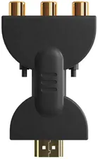 Адаптер переходник GSMIN RT-74 HDMI (M) - 3x RCA тюльпан AV (F) без встроенного ЦАП (Черный)
