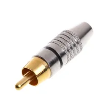 Разъем RCA на кабель без пайки (металлический,1 шт.)